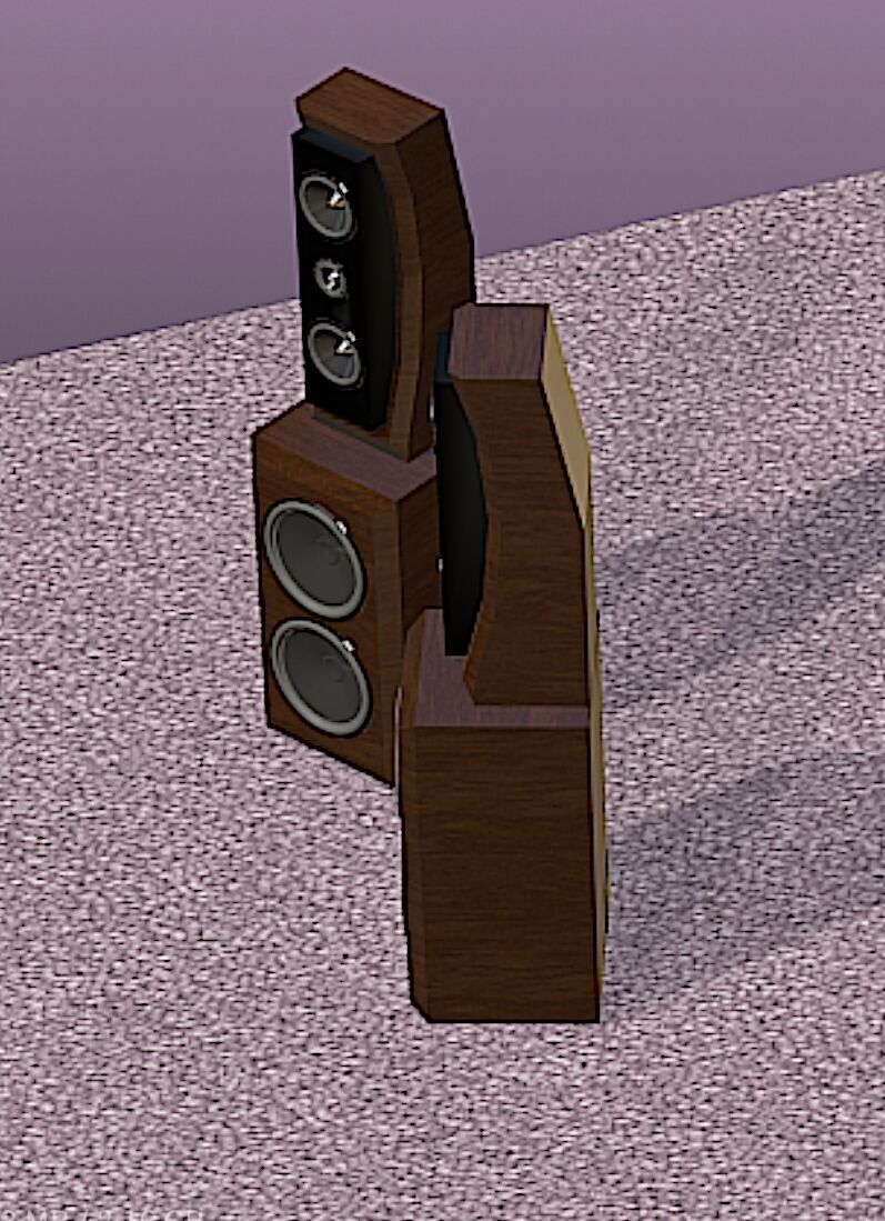 PBN Audio Xmax Speaker System - Mid Poly 3D Model 3D model_11