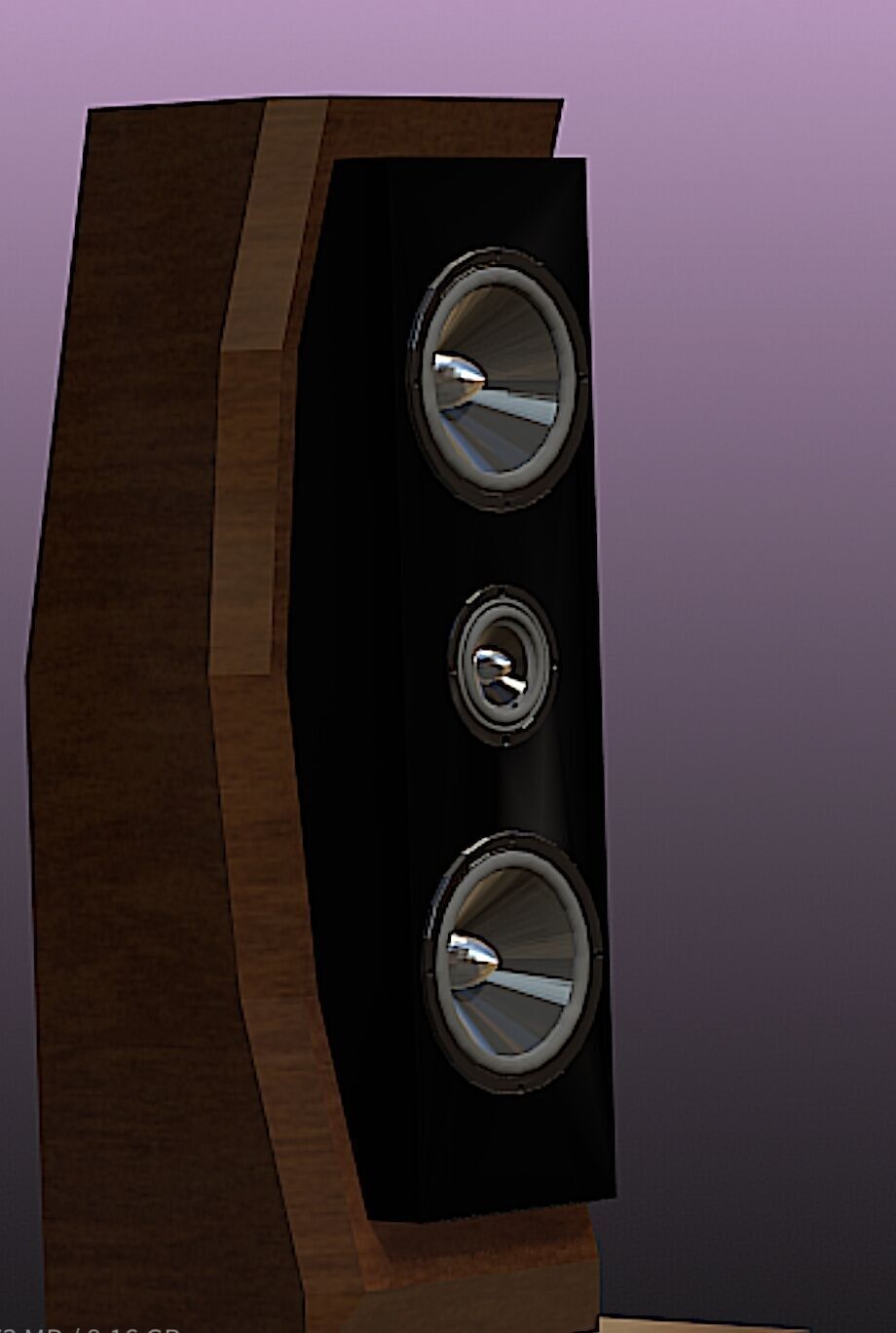 PBN Audio Xmax Speaker System - Mid Poly 3D Model 3D model_19