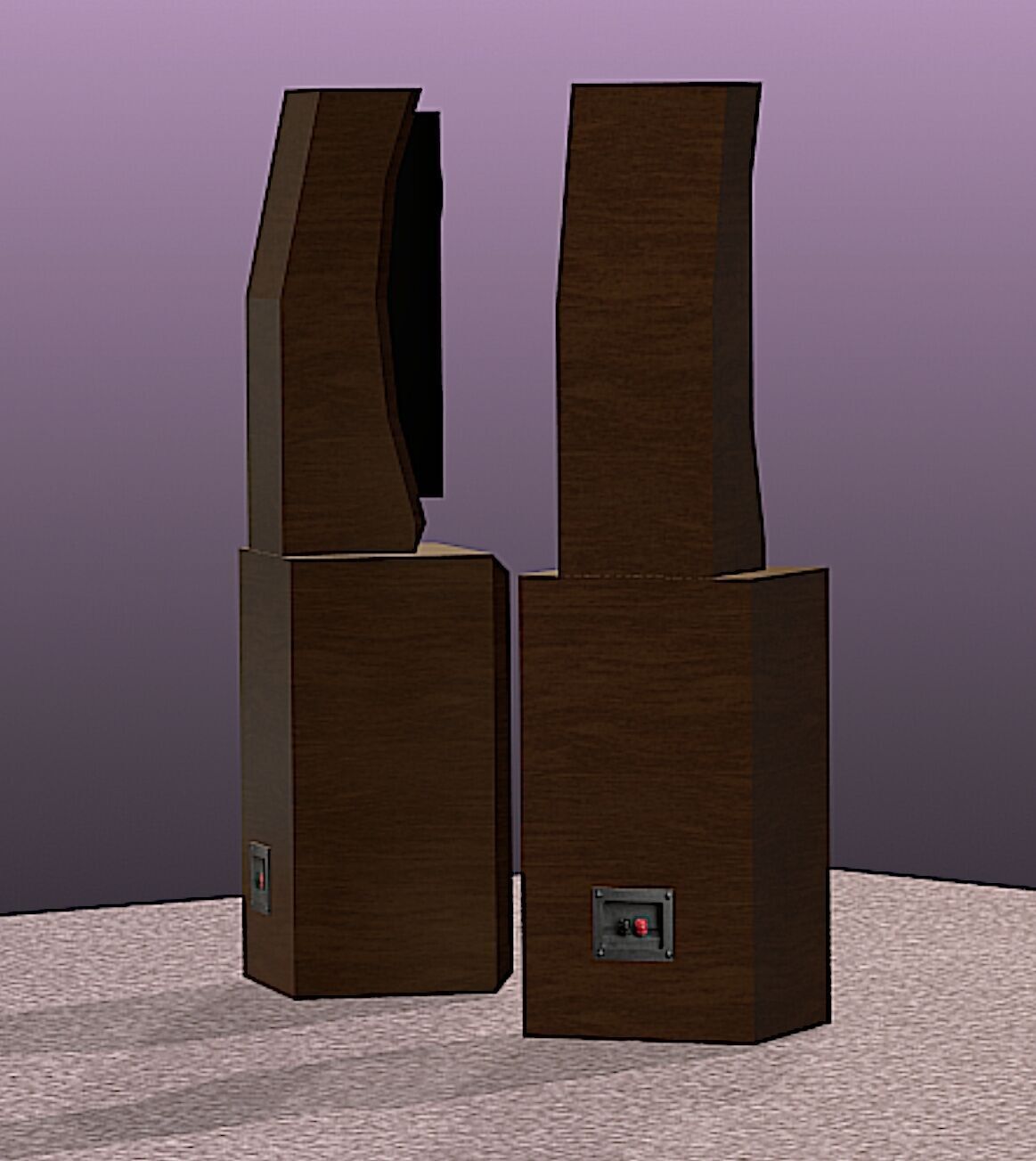 PBN Audio Xmax Speaker System - Mid Poly 3D Model 3D model_5