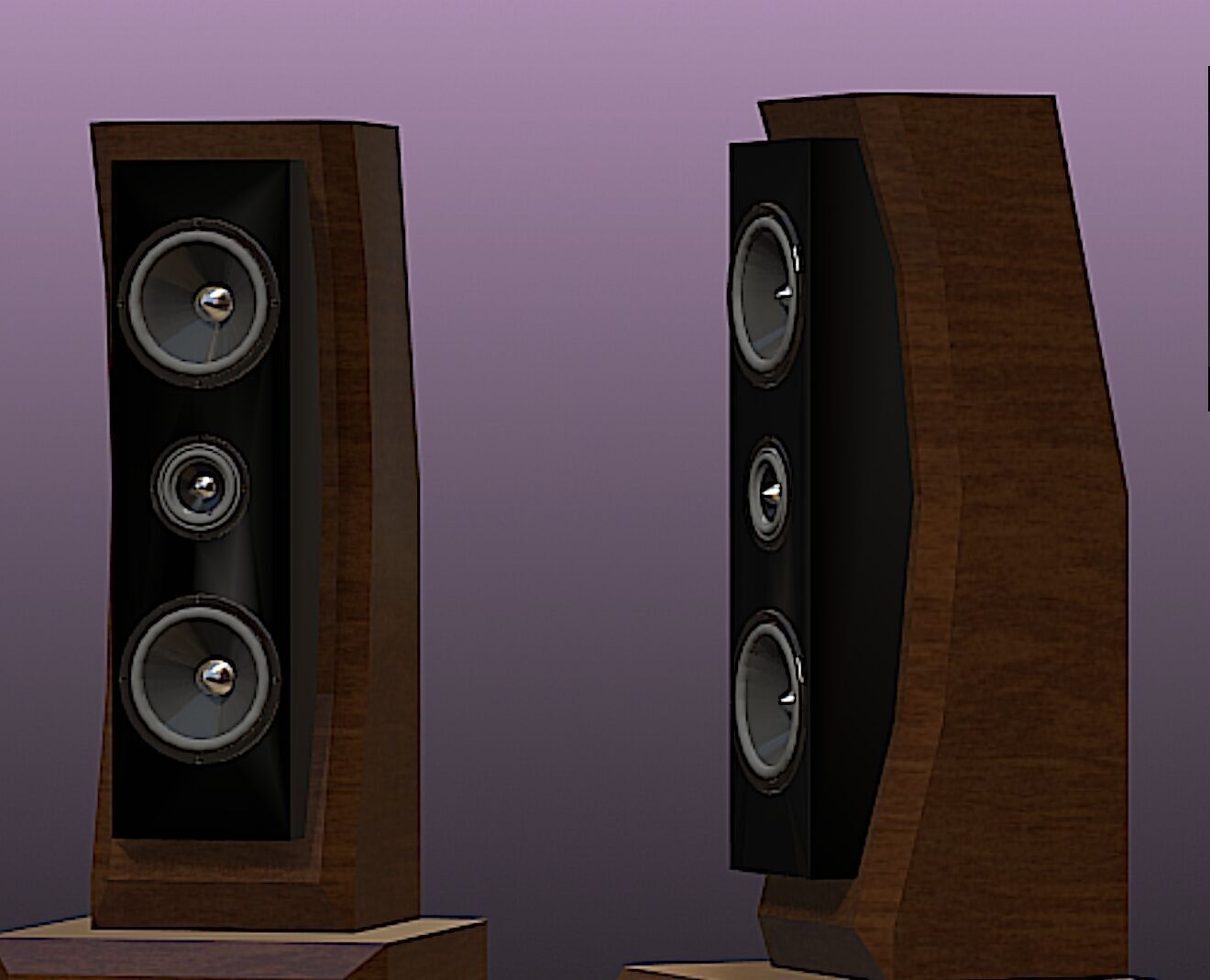 PBN Audio Xmax Speaker System - Mid Poly 3D Model 3D model_21