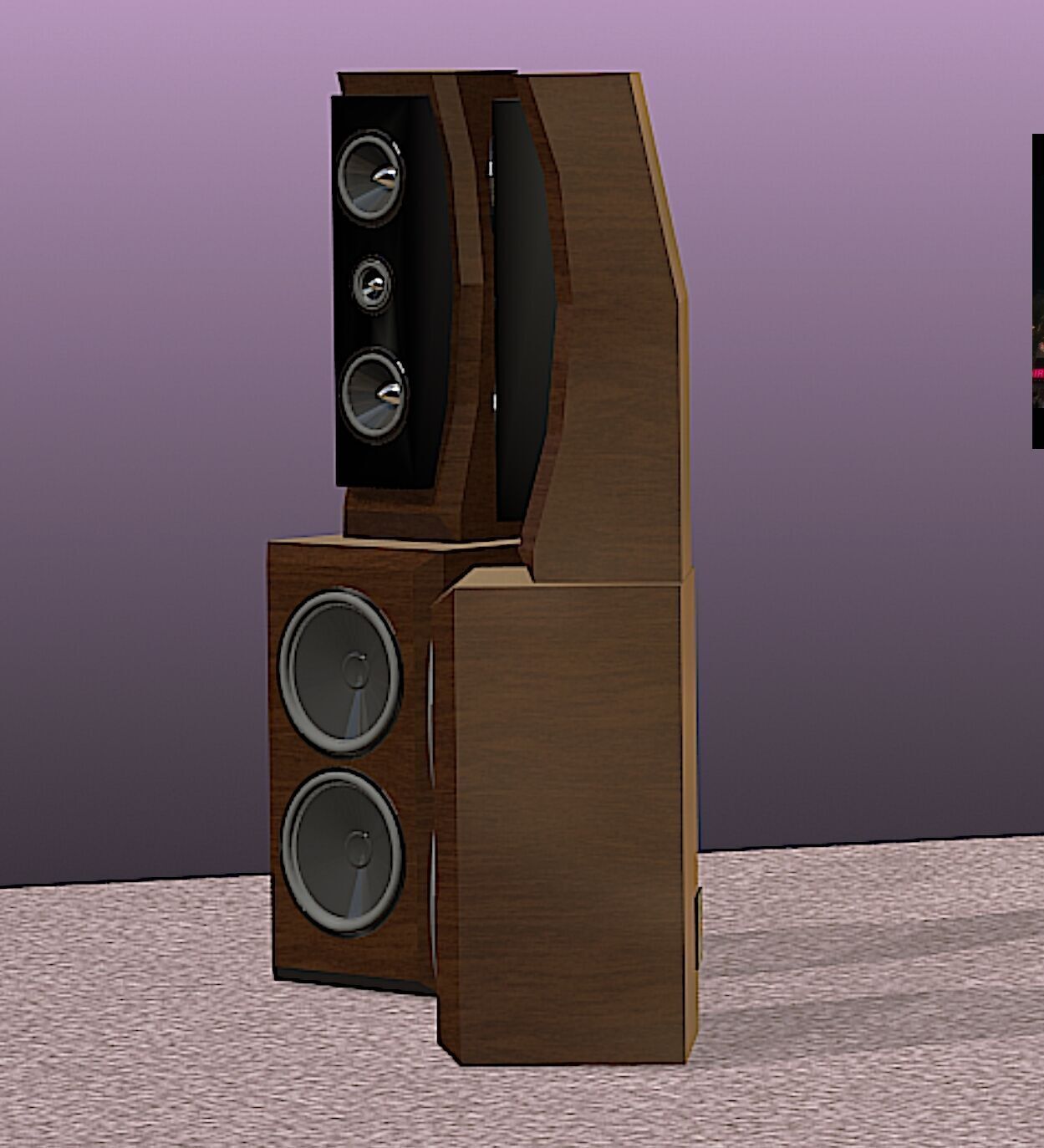PBN Audio Xmax Speaker System - Mid Poly 3D Model 3D model_2