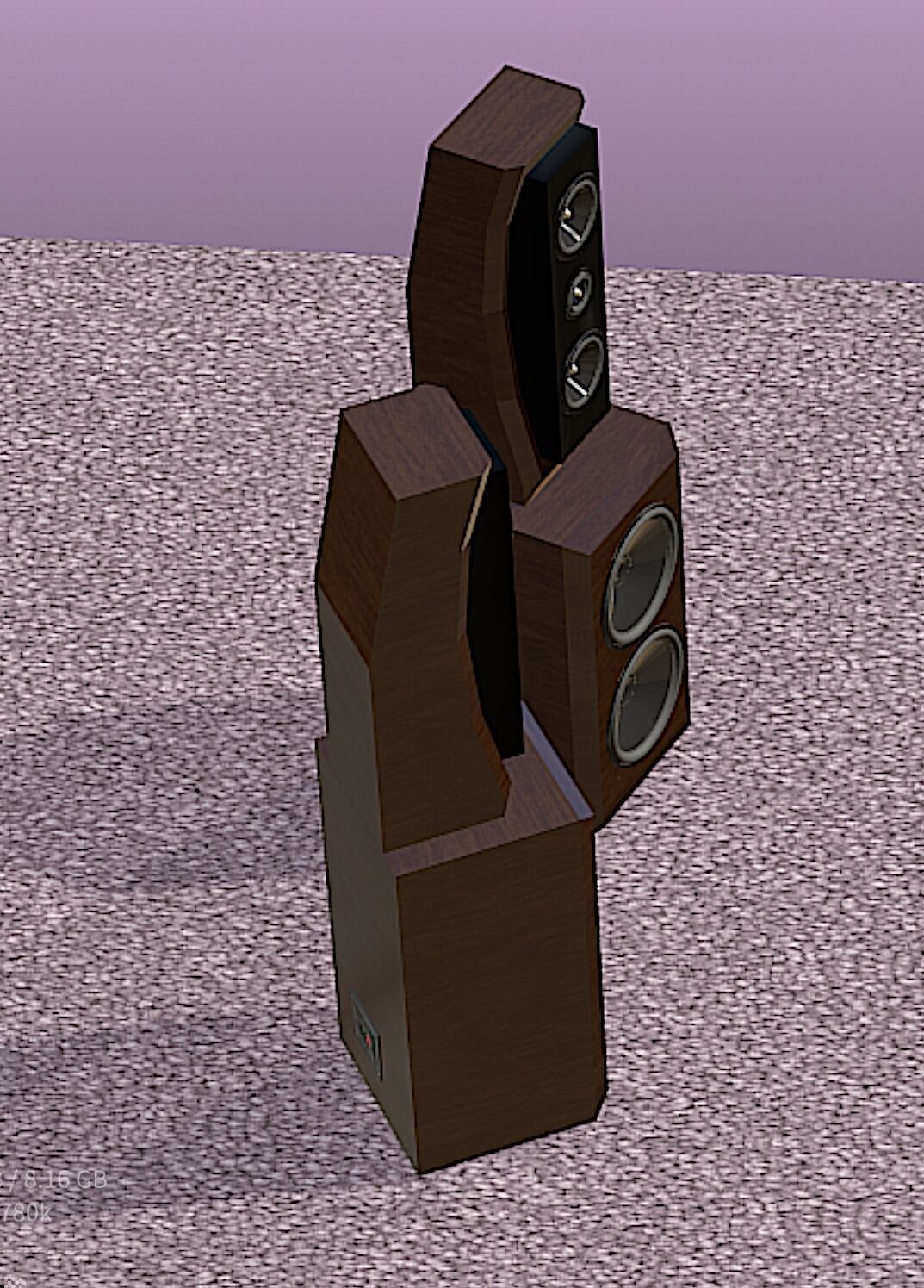 PBN Audio Xmax Speaker System - Mid Poly 3D Model 3D model_15