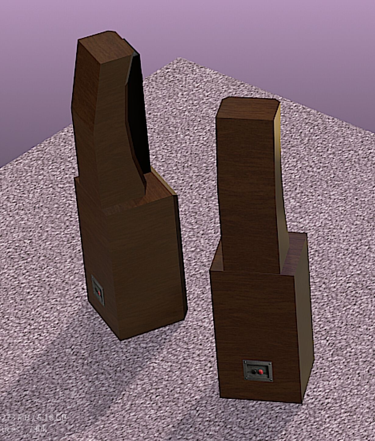 PBN Audio Xmax Speaker System - Mid Poly 3D Model 3D model_14