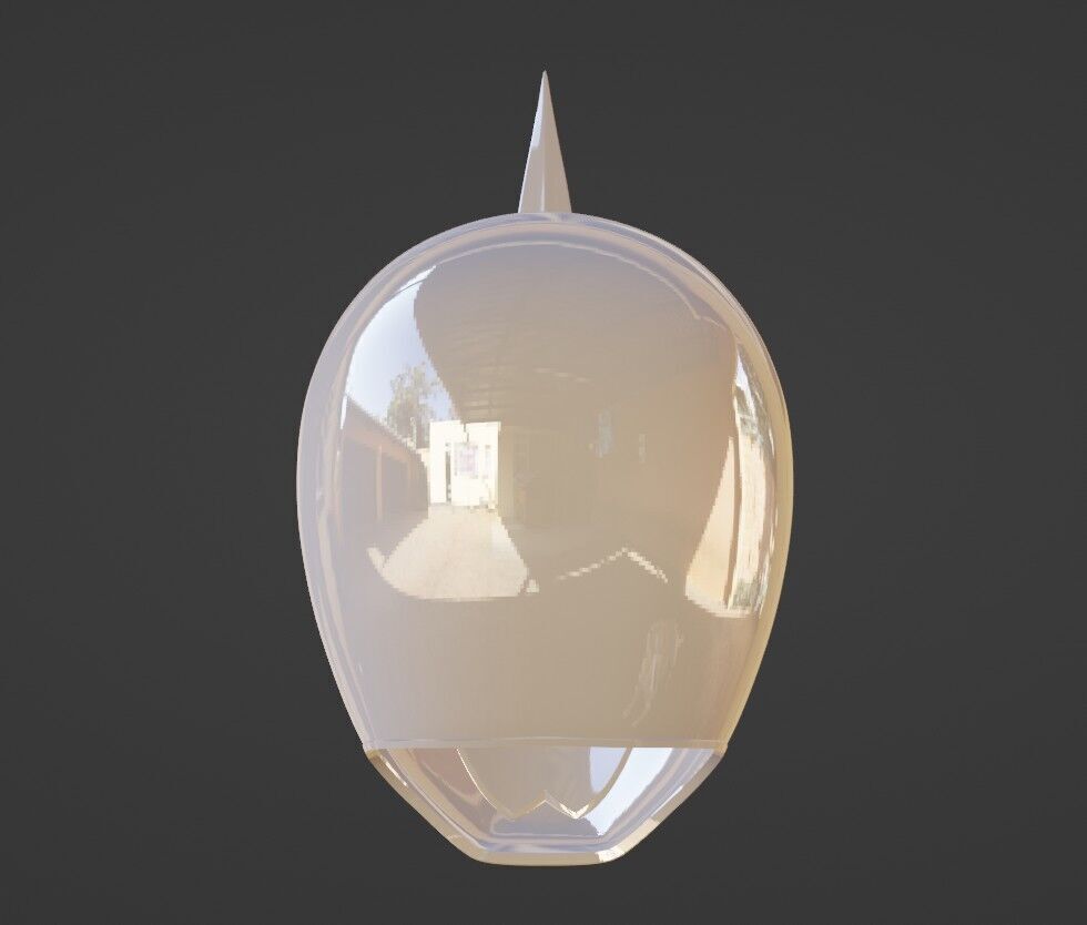 Power Rangers Dino Thunder White Ranger Abarekiller V2 Helmet  3D print model_4