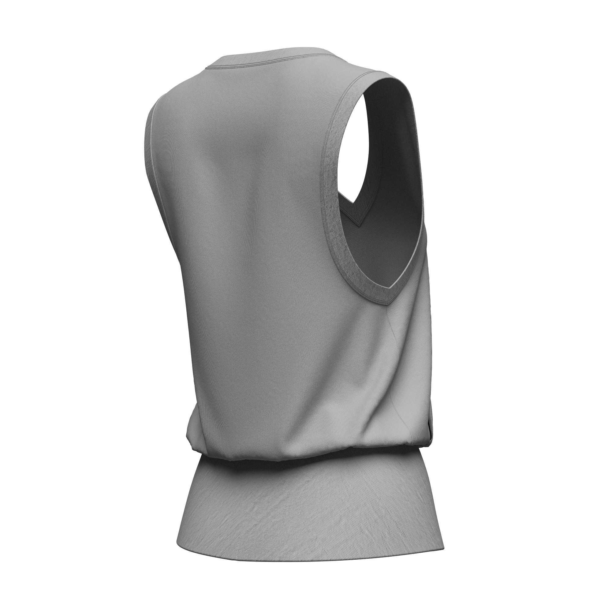Female Sweat Vest 3D model_7