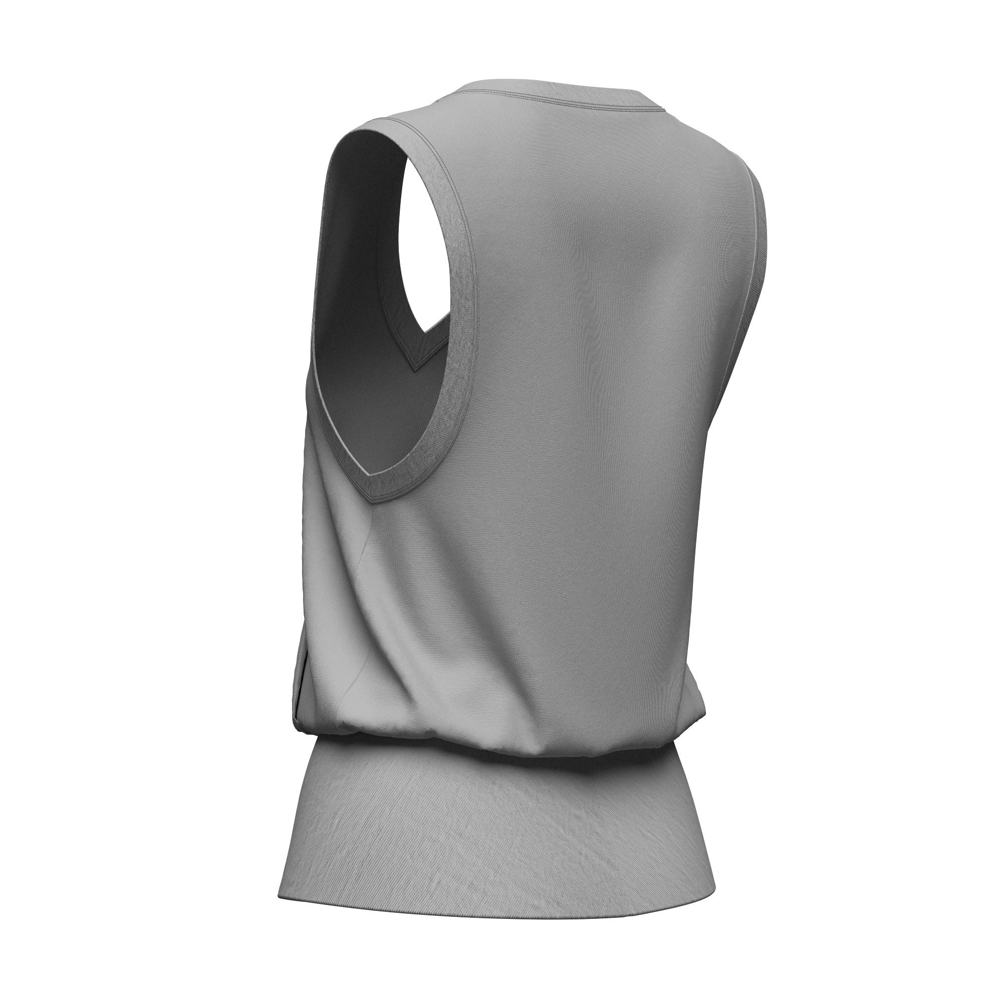 Female Sweat Vest 3D model_9
