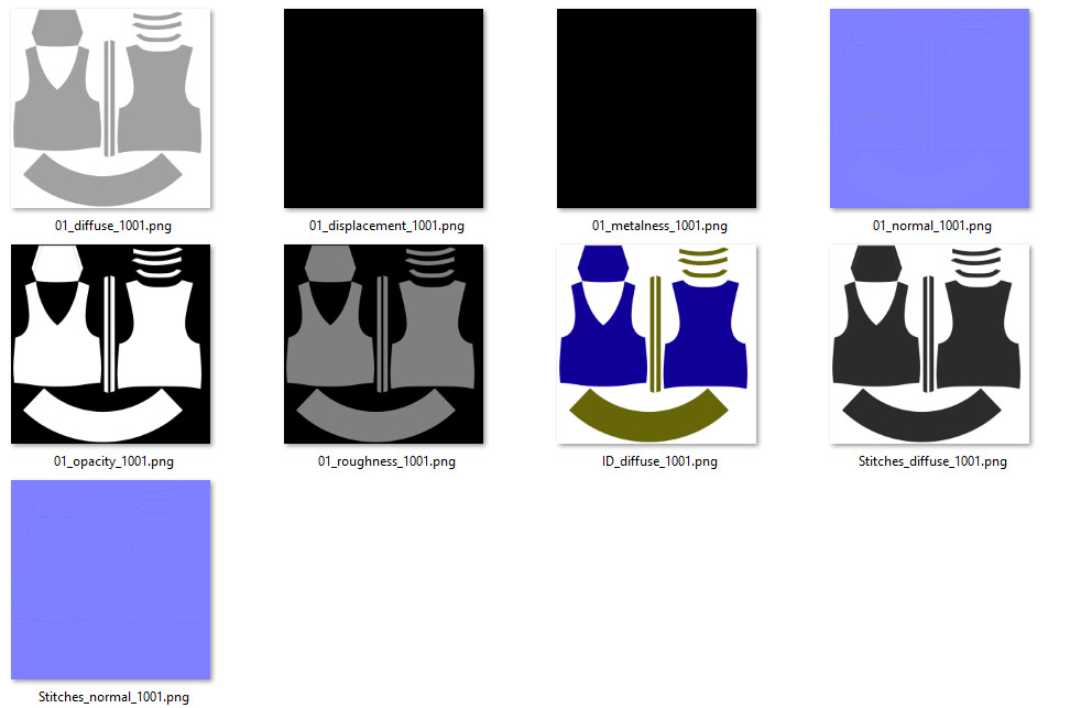 Female Sweat Vest 3D model_2