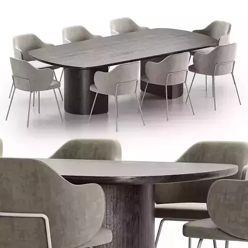 yunia chair moon table