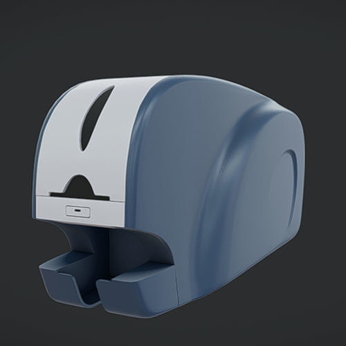 ID Card Printer Low-poly 3D model