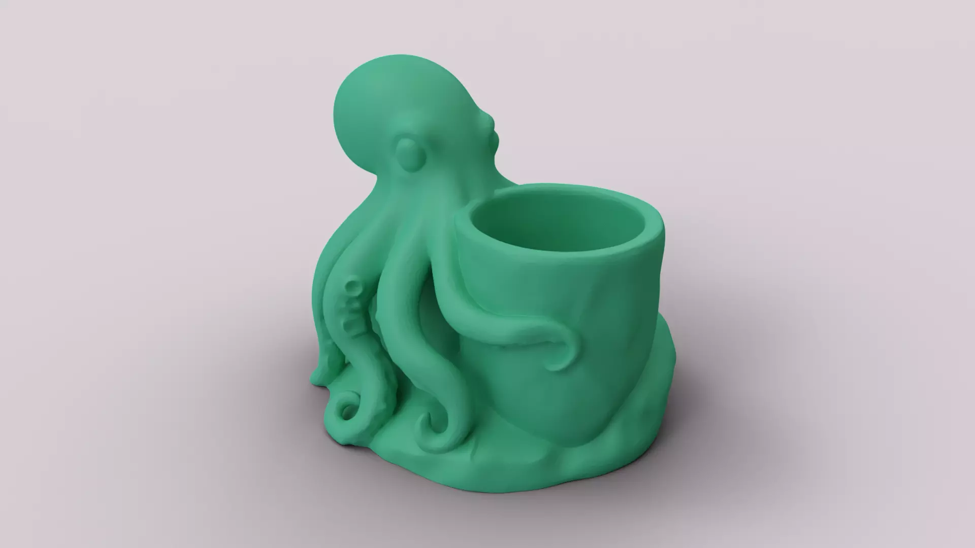 Octopus Desk Organizer - Planter 3D print model