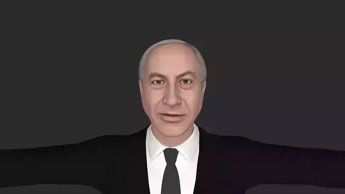 Benjamin Netanyahu Hyper Realistic Full Body Rigged 3D Character 3D model