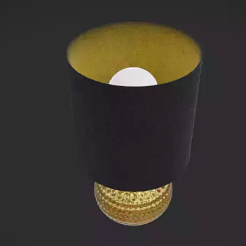 Hammered Ceramic Base Lamp Low-poly 3D model
