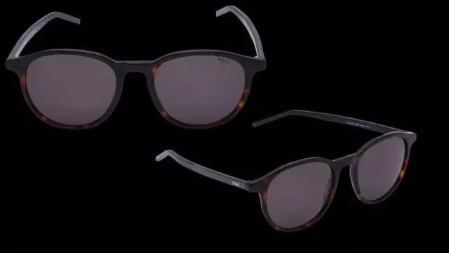 HUGO Unisex Oval Sunglasses Low-poly 3D model