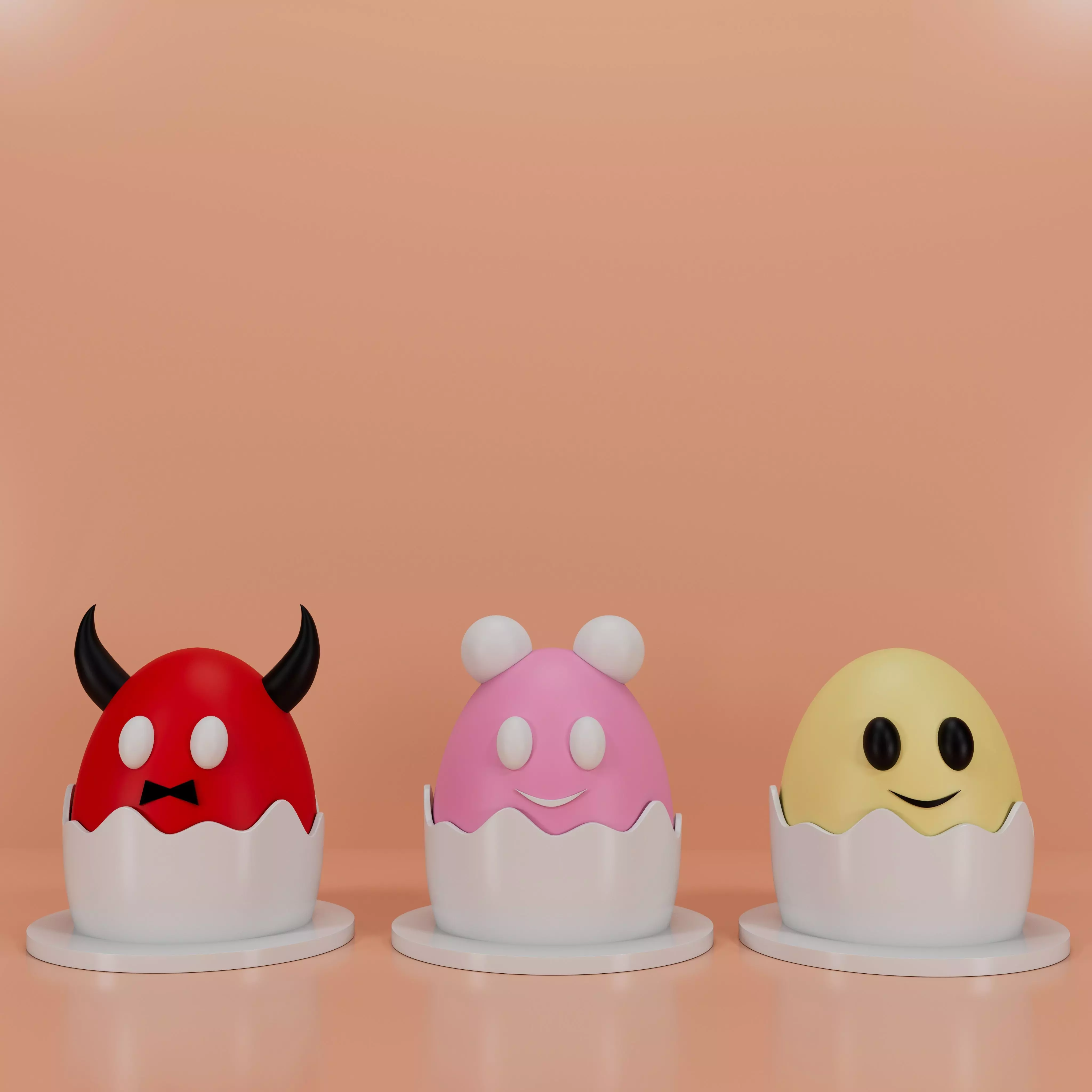 3d Printable Easter Special Egg-Shaped Mini Organizer 3D print model_0