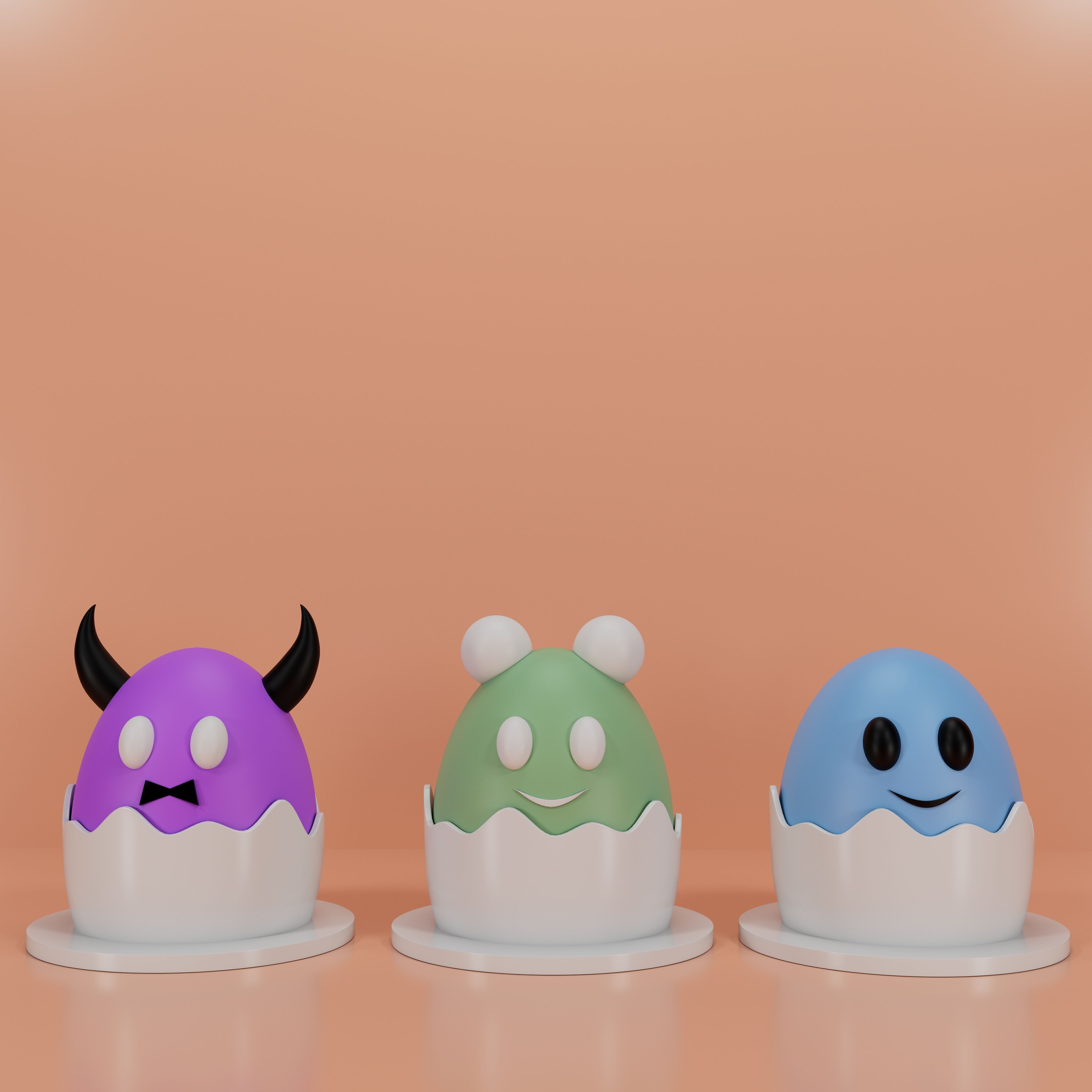 3d Printable Easter Special Egg-Shaped Mini Organizer 3D print model_3