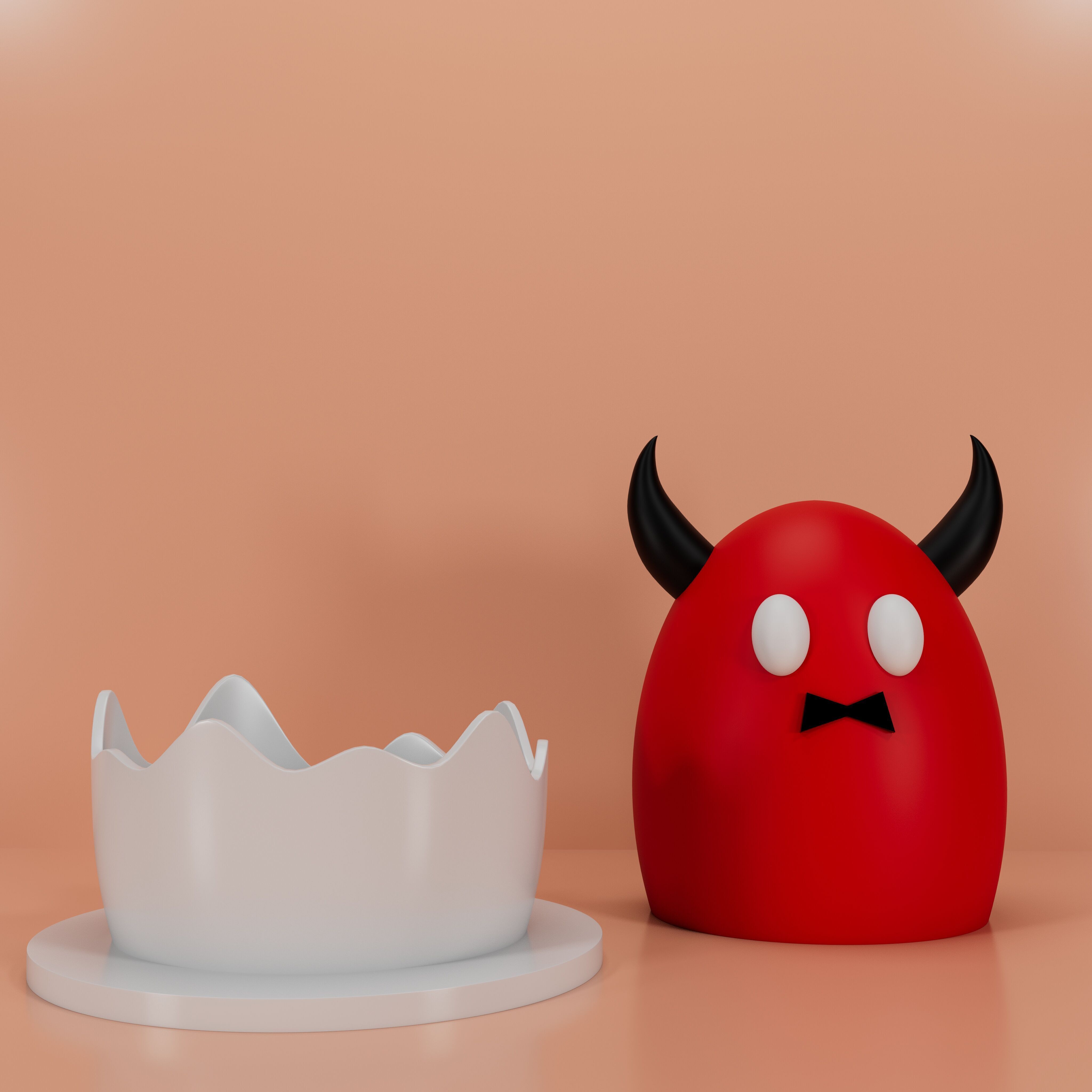 3d Printable Easter Special Egg-Shaped Mini Organizer 3D print model_1