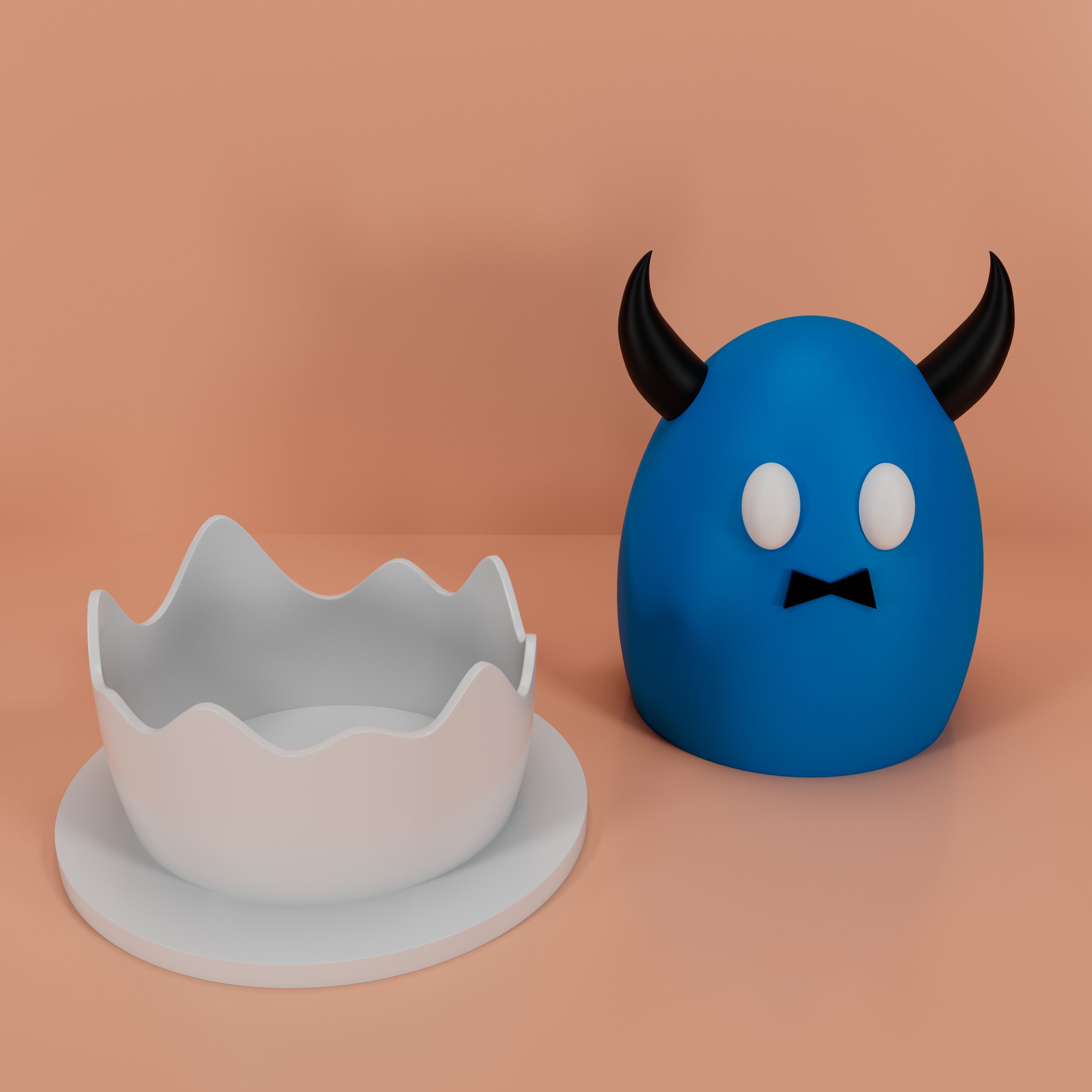 3d Printable Easter Special Egg-Shaped Mini Organizer 3D print model_2