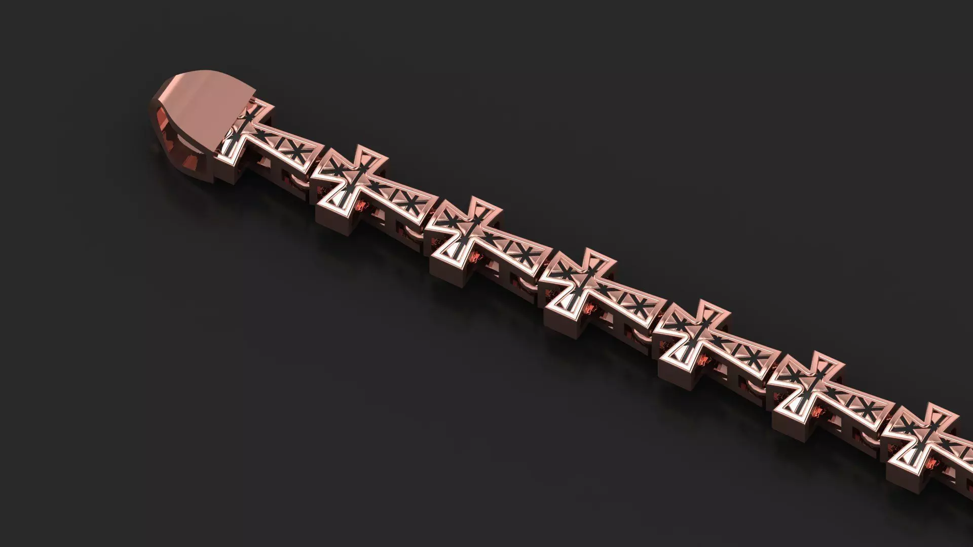 8MM Top Selling Antique Jesus Cross  3D print model_0