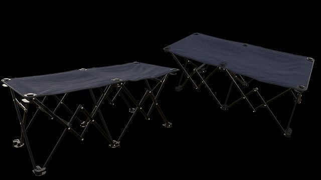 Compact Bench Low-poly 3D model