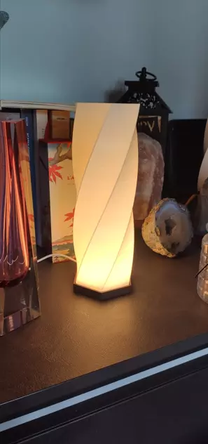 Helical lamp 3D print model_0
