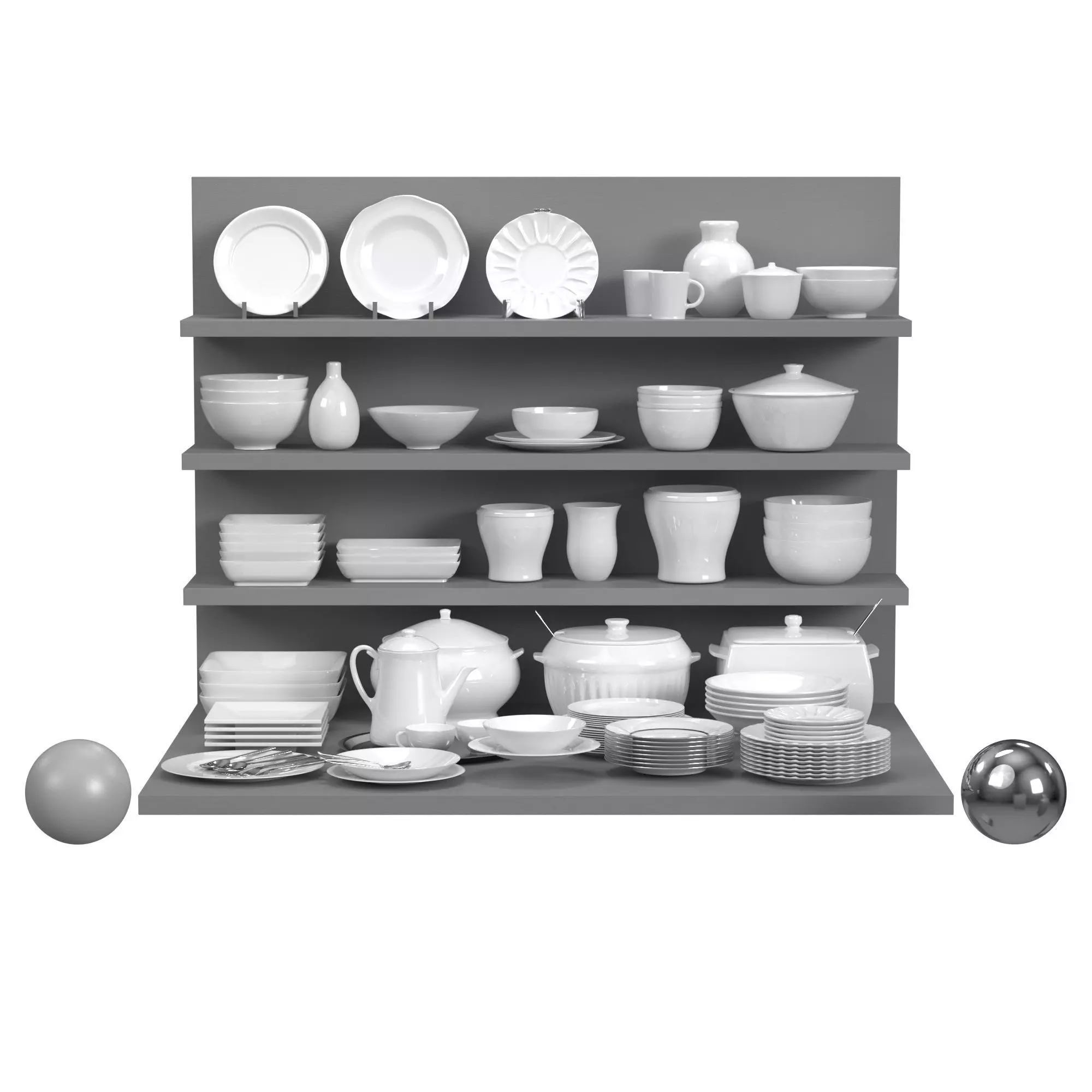 Kitchen set 3D model_0