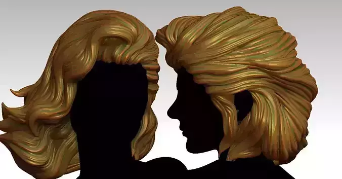 3D Hairstyles for girl V59 3D print model