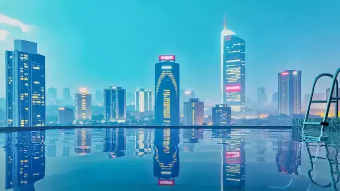 HDRI Night - Reimagined Ho Chi Minh City - V3