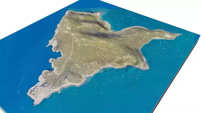Palmaria island 3d model terrain
