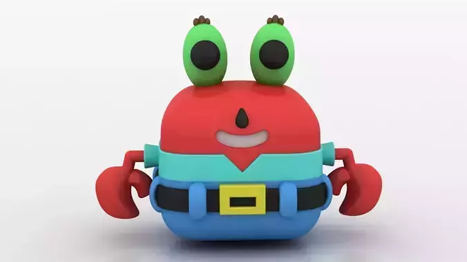MR KRABS CHARACTER TOY 3D PRINTABLE MODEL 3D print model
