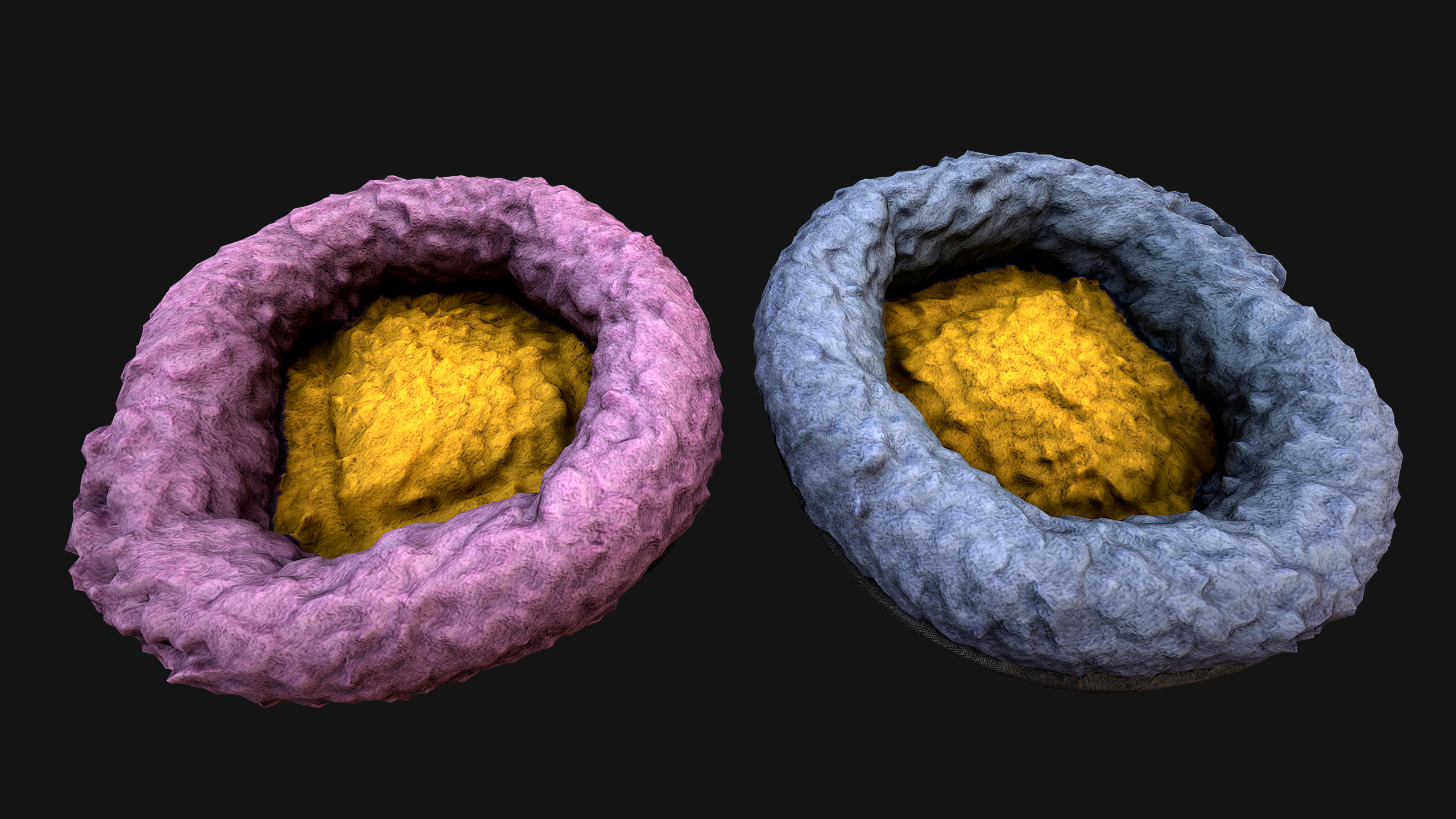 Bed for Animals Dog Cat Rodent Hamster Rat Pet Set Low-poly 3D model_11