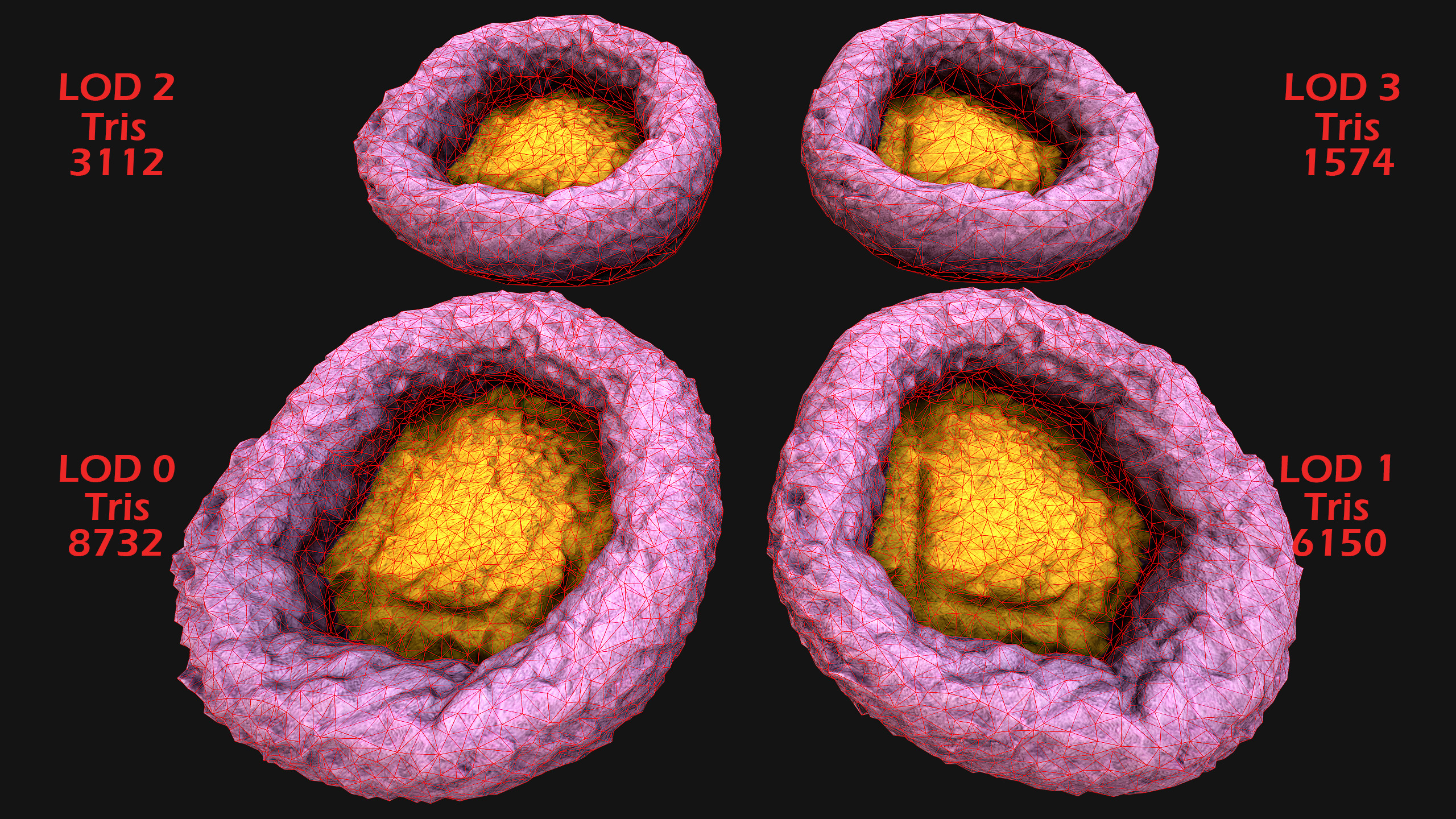 Bed for Animals Dog Cat Rodent Hamster Rat Pet Set Low-poly 3D model_10