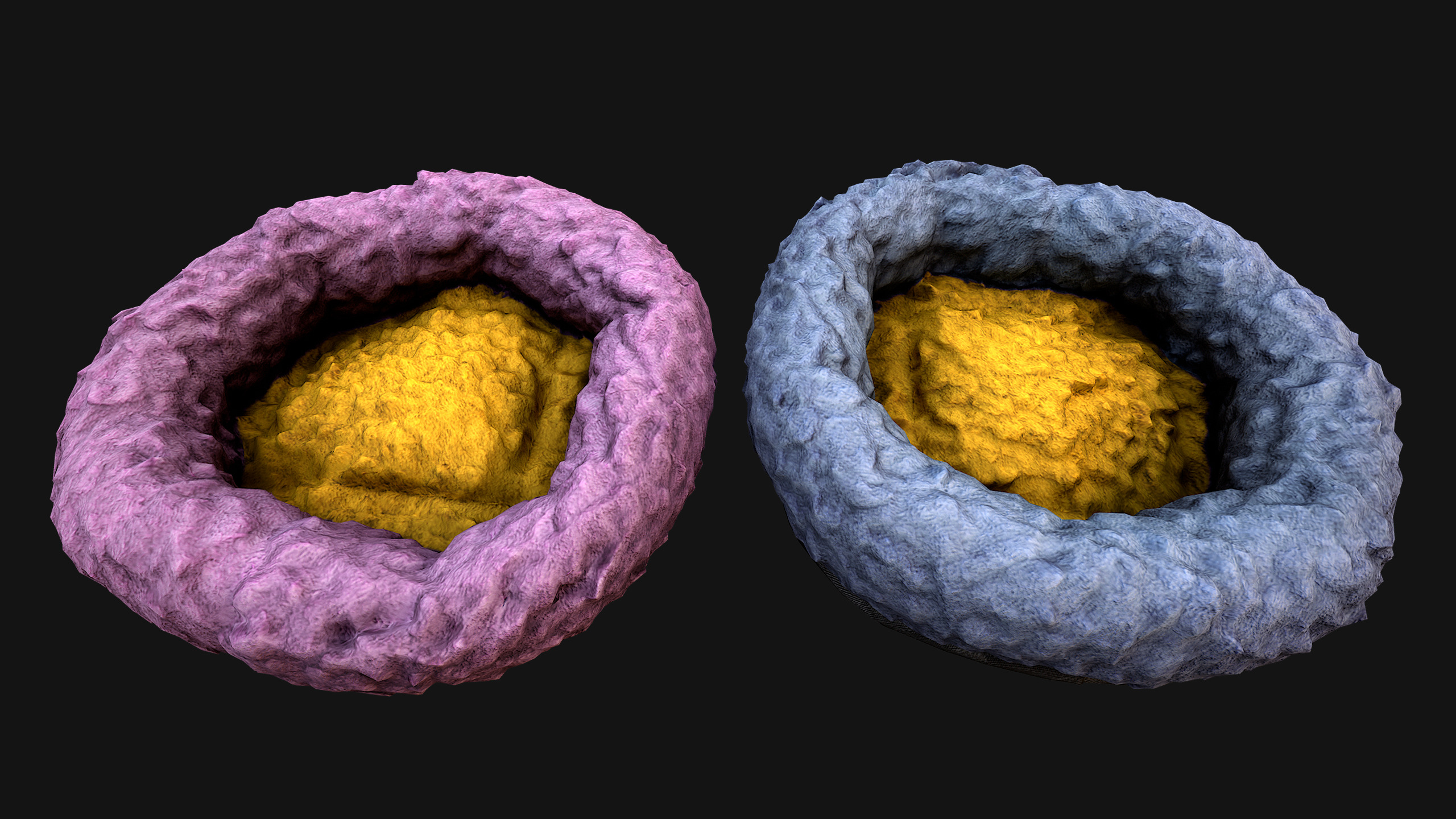 Bed for Animals Dog Cat Rodent Hamster Rat Pet Set Low-poly 3D model_41