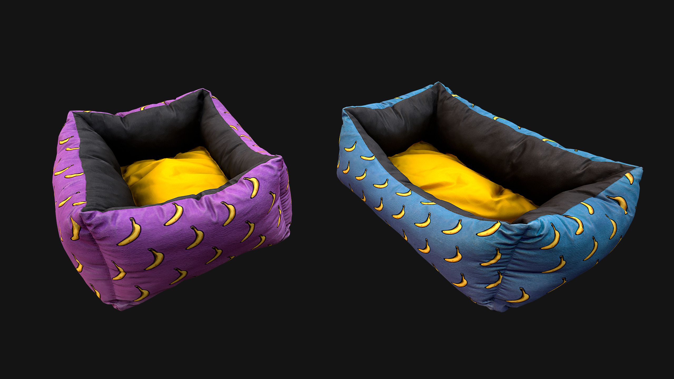Bed for Animals Dog Cat Rodent Hamster Rat Pet Set Low-poly 3D model_25
