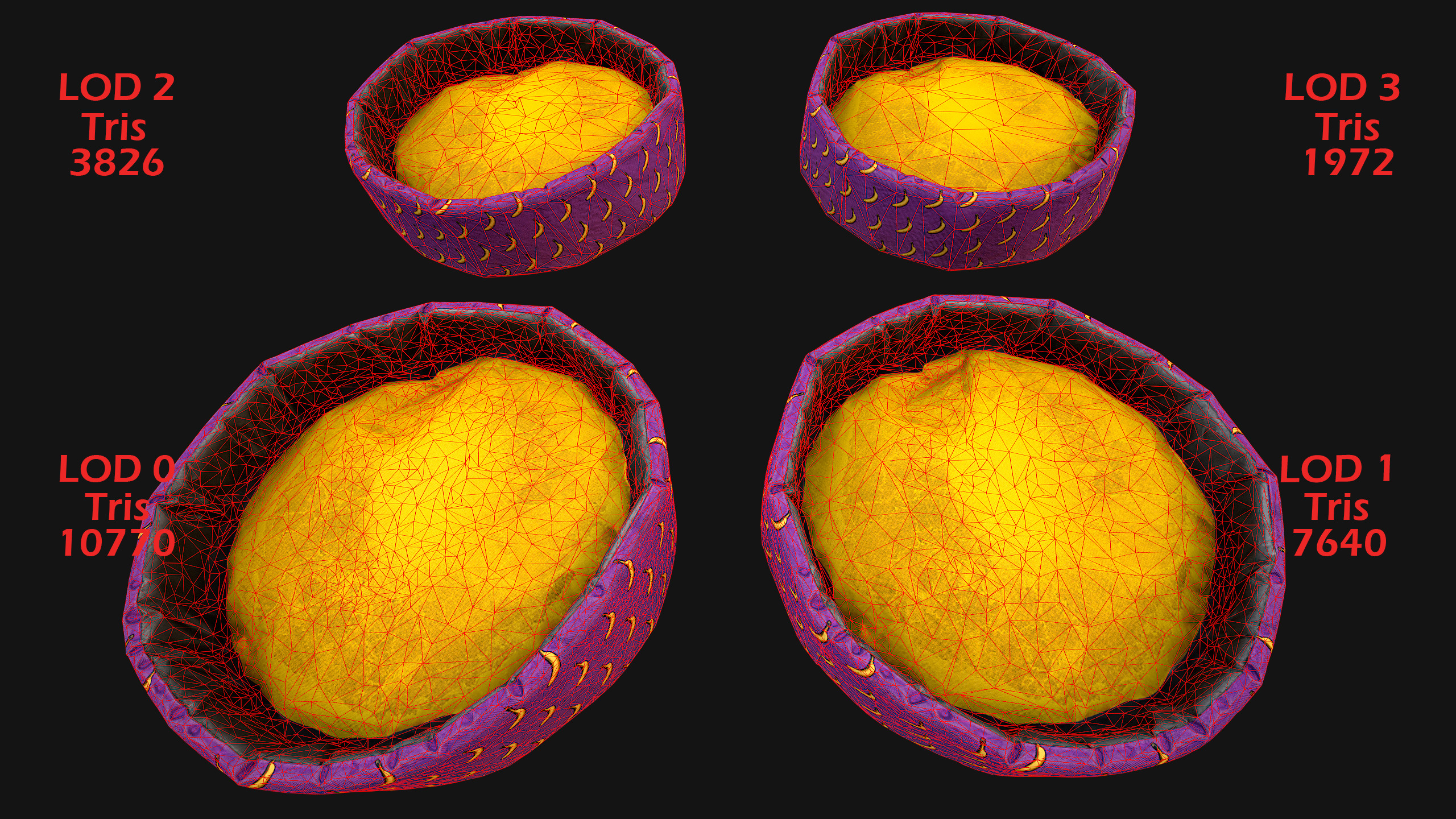 Bed for Animals Dog Cat Rodent Hamster Rat Pet Set Low-poly 3D model_4