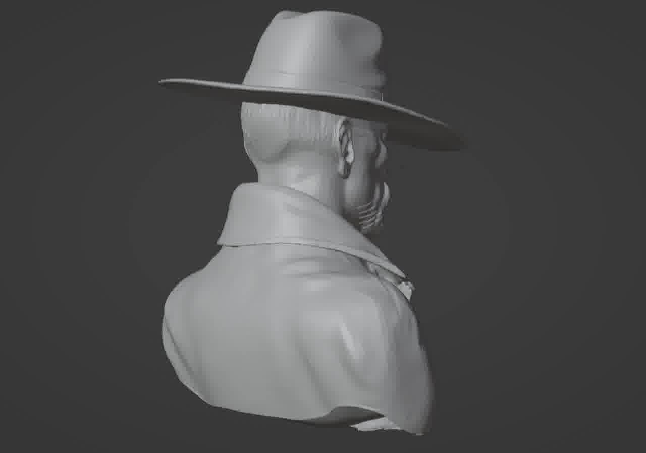 Walter White Heisenberg Bust - Breaking Bad 3D Printable Model 3D print model_25