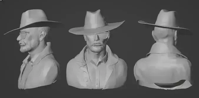 Walter White Heisenberg Bust - Breaking Bad 3D Printable Model