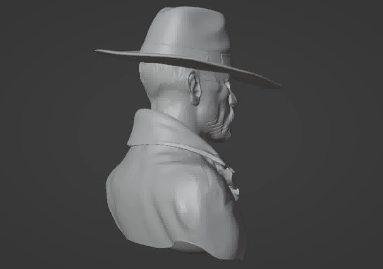 Walter White Heisenberg Bust - Breaking Bad 3D Printable Model 3D print model_24