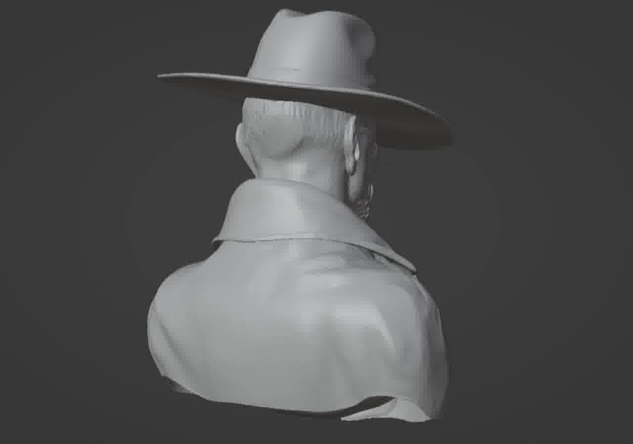 Walter White Heisenberg Bust - Breaking Bad 3D Printable Model 3D print model_27