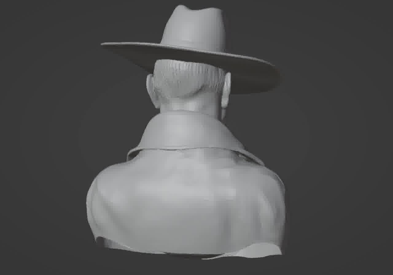 Walter White Heisenberg Bust - Breaking Bad 3D Printable Model 3D print model_29
