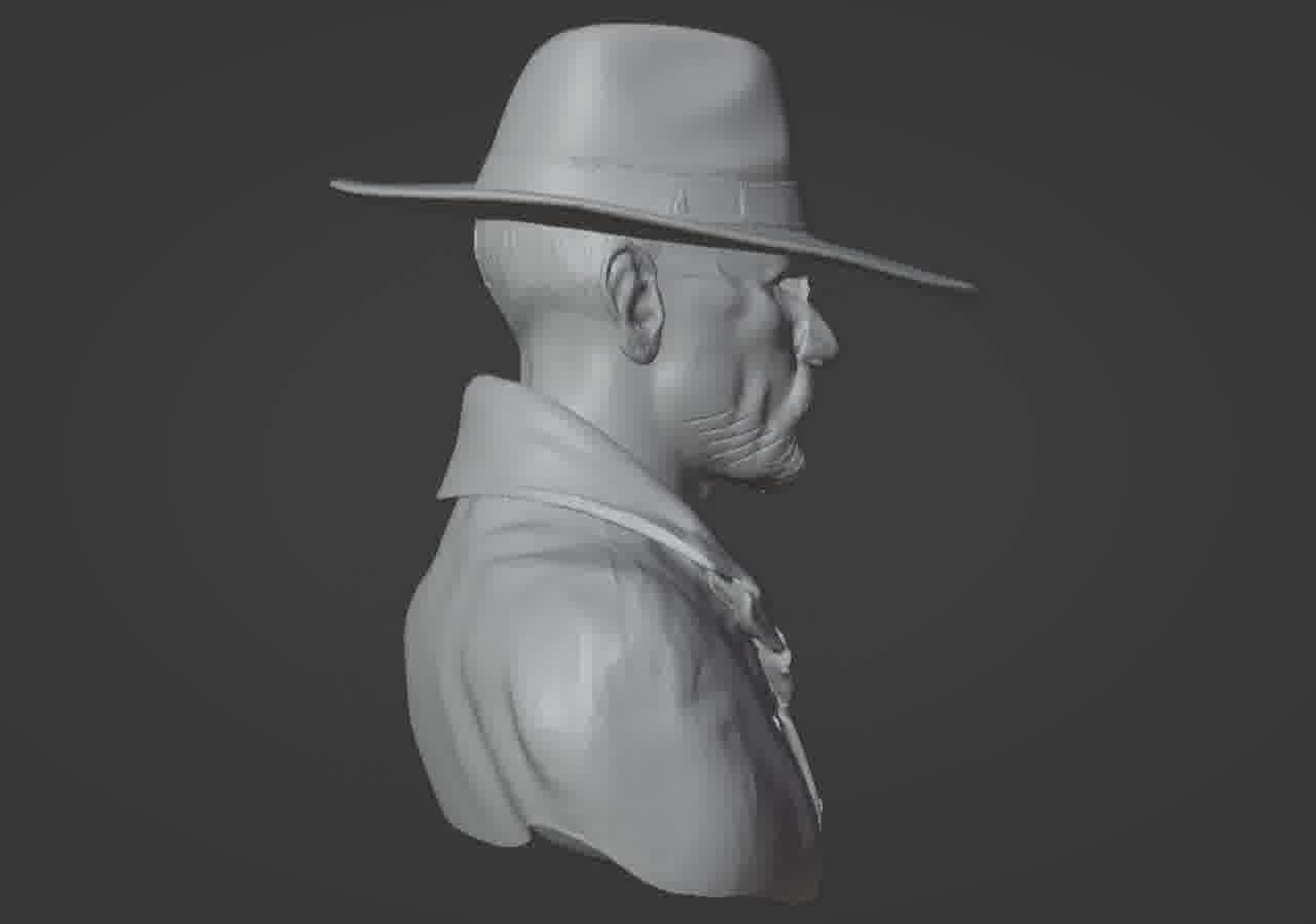 Walter White Heisenberg Bust - Breaking Bad 3D Printable Model 3D print model_22