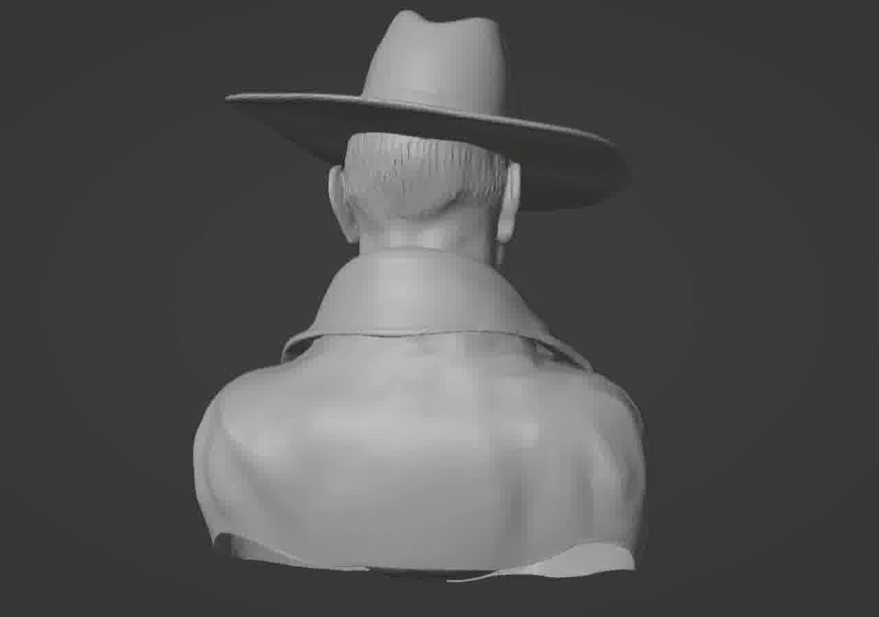 Walter White Heisenberg Bust - Breaking Bad 3D Printable Model 3D print model_30