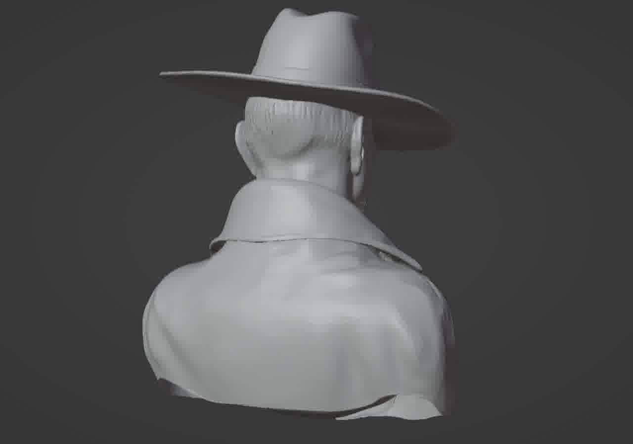 Walter White Heisenberg Bust - Breaking Bad 3D Printable Model 3D print model_28