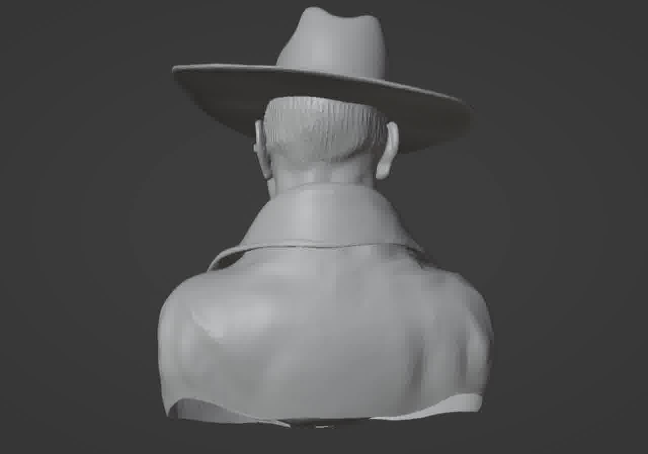 Walter White Heisenberg Bust - Breaking Bad 3D Printable Model 3D print model_32