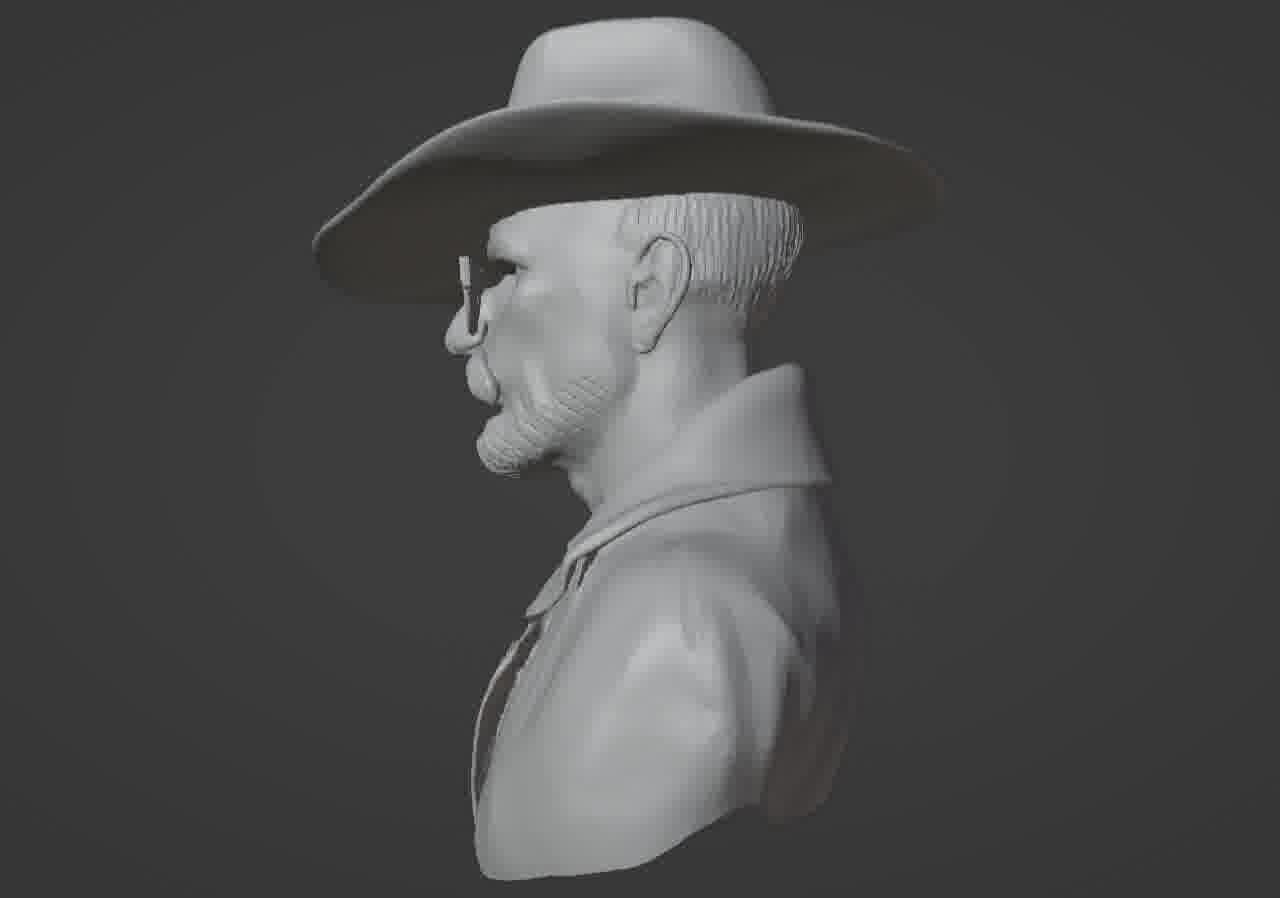 Walter White Heisenberg Bust - Breaking Bad 3D Printable Model 3D print model_1