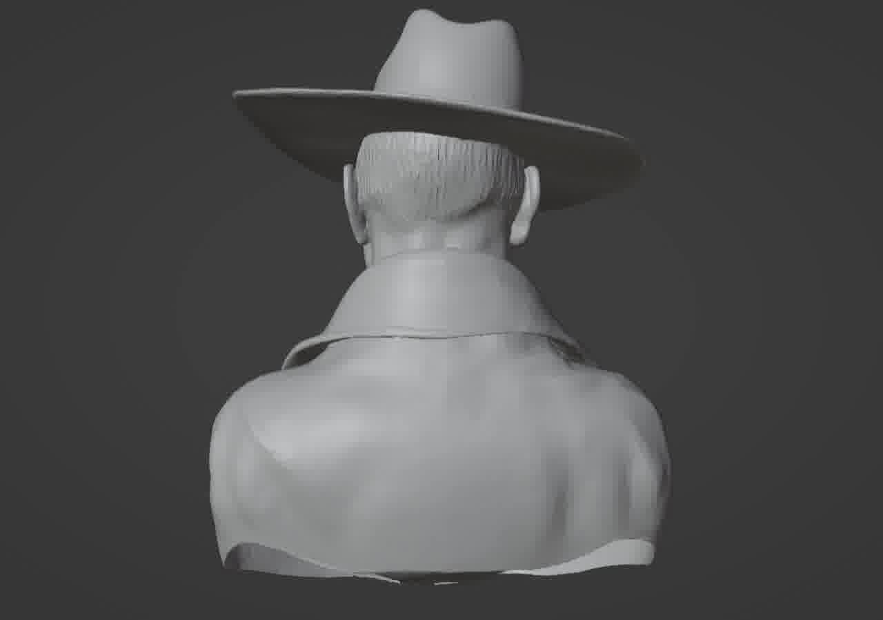 Walter White Heisenberg Bust - Breaking Bad 3D Printable Model 3D print model_31