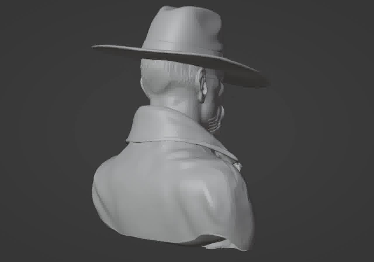 Walter White Heisenberg Bust - Breaking Bad 3D Printable Model 3D print model_26