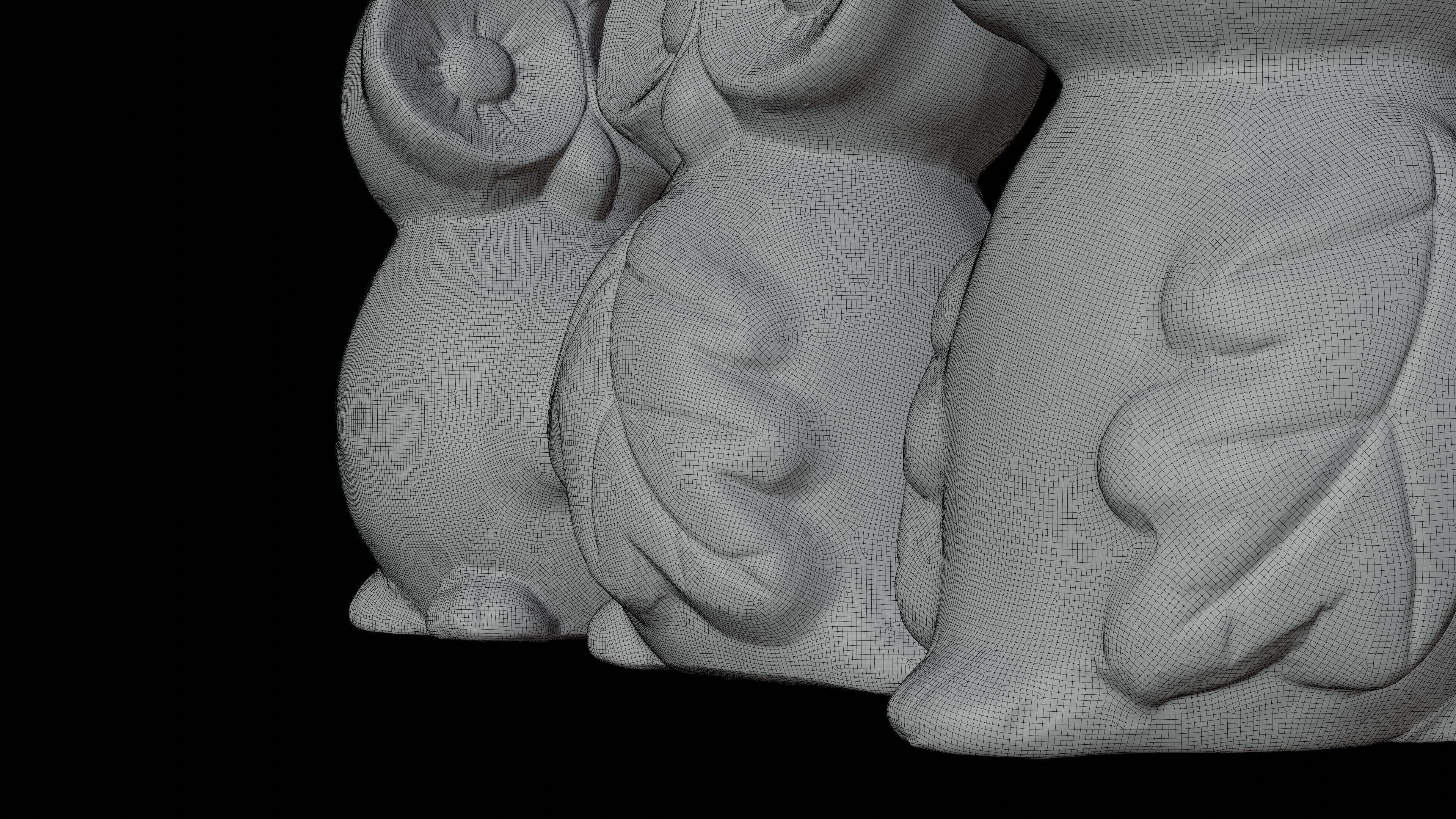 Photoscan of a small owl statue - Highpoly 3D model_7