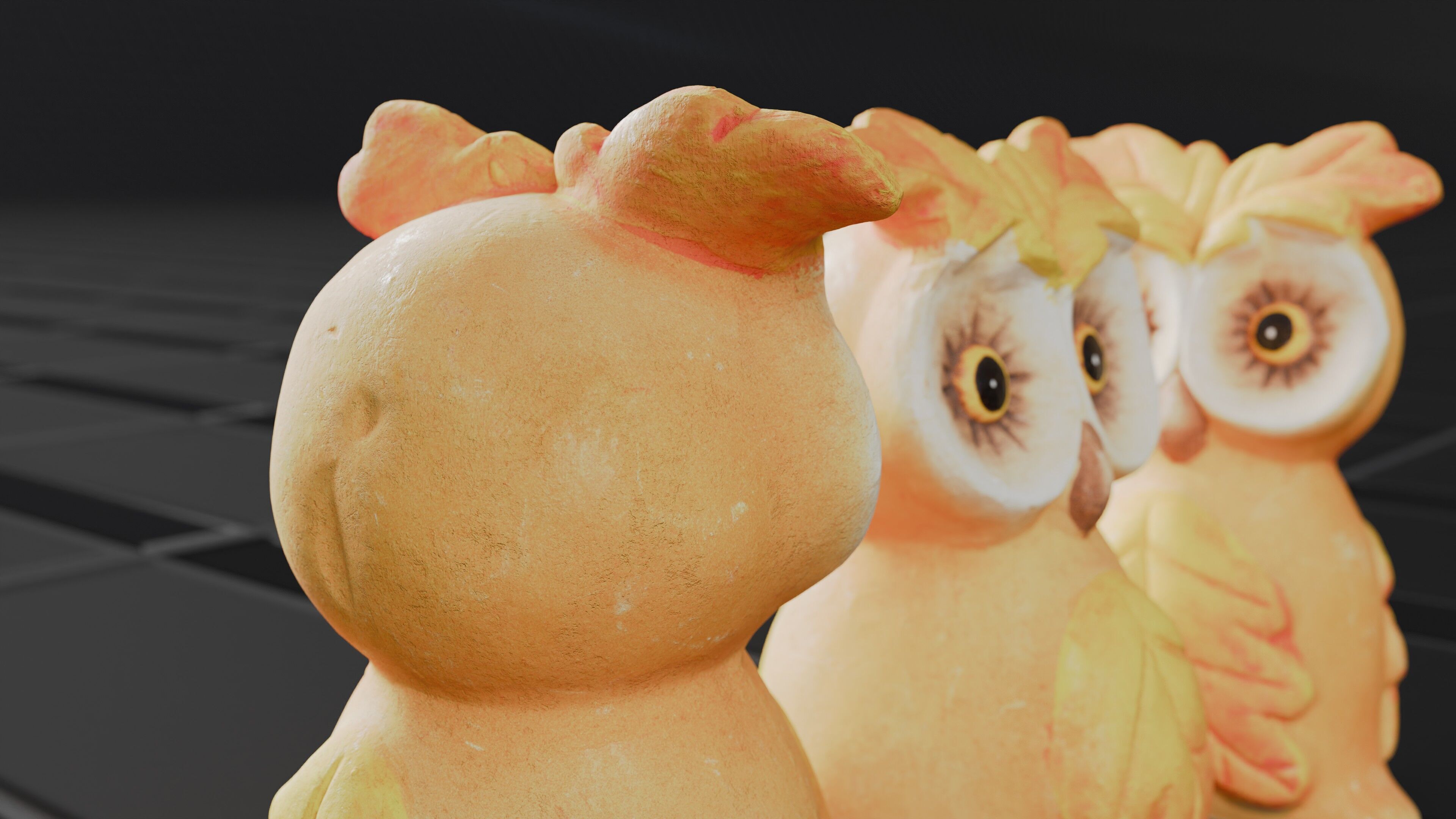 Photoscan of a small owl statue - Highpoly 3D model_8