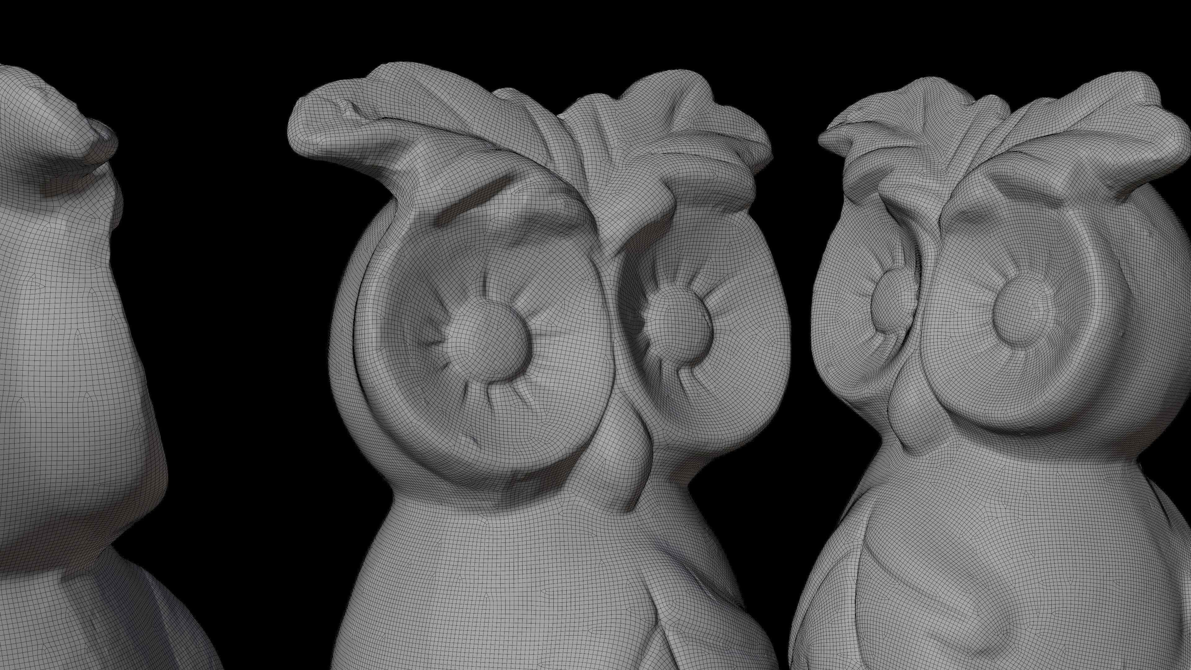 Photoscan of a small owl statue - Highpoly 3D model_3