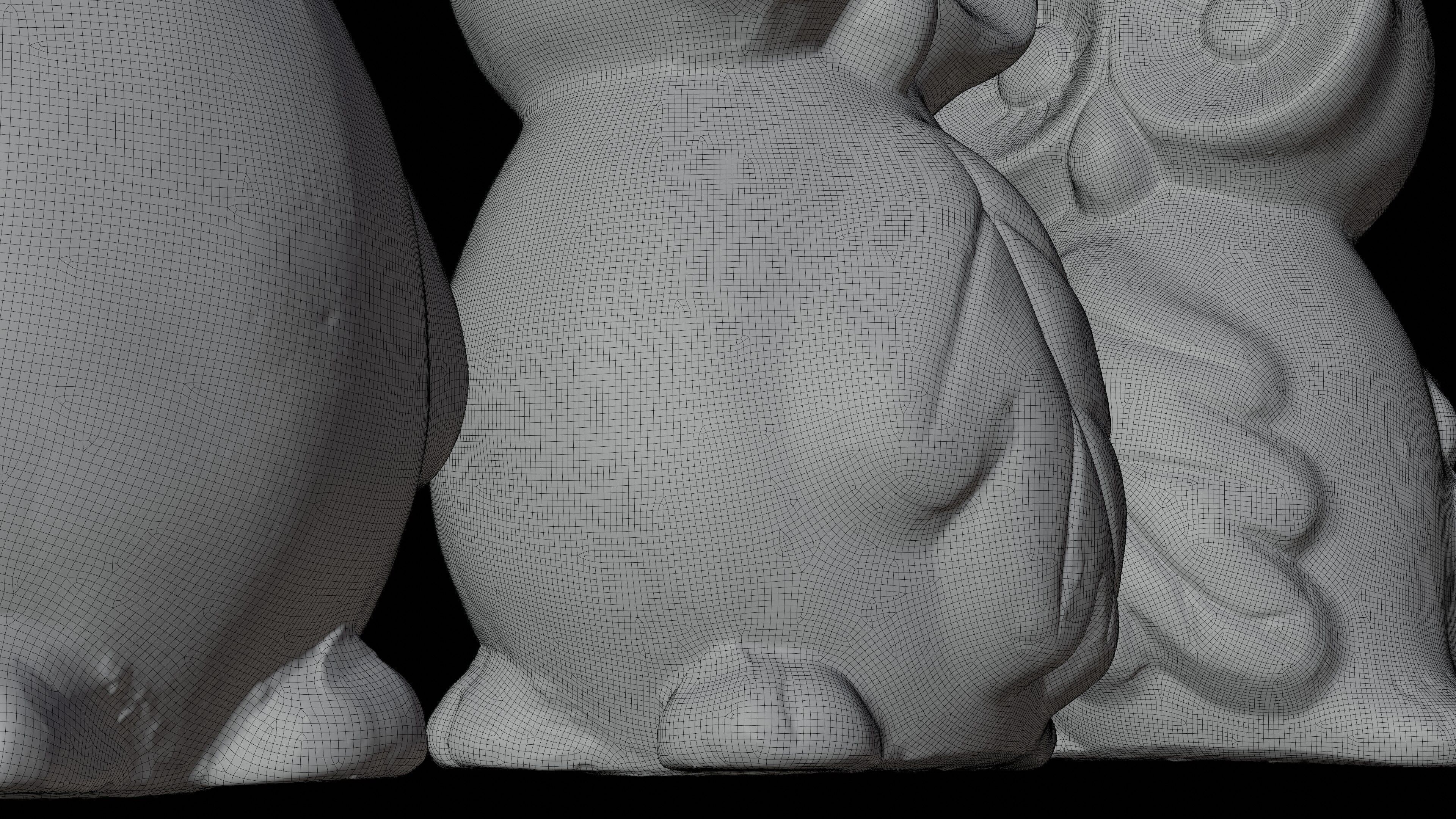 Photoscan of a small owl statue - Highpoly 3D model_13